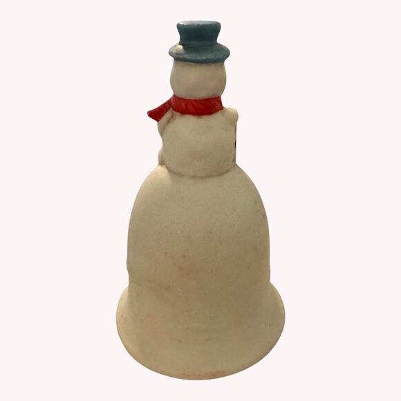 Christmas Snowman Handbells Porcelain Holiday Bells Winter Decor Lot 4 - Picture 8 of 10